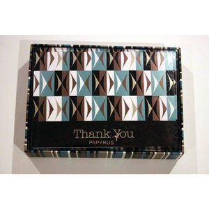 PAPYRUS Designer THANK YOU 12 Pack NOTE CARDS with LINED Envelopes NIB